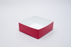 8 x 8 x 3 RED GLOSS HI-WALL GIFT BOX BASES *LIDS SOLD SEPARATELY*