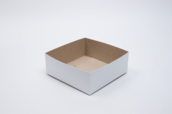 8 x 8 x 3 WHITE GLOSS HI-WALL GIFT BOX BASES *LIDS SOLD SEPARATELY*