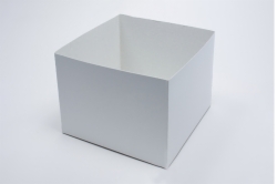 14 x 14 x 9 WHITE GLOSS HI-WALL GIFT BOX BASES *LIDS SOLD SEPARATELY*