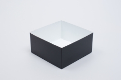 6 x 6 x 3 BLACK SWIRL HI-WALL GIFT BOX BASES *LIDS SOLD SEPARATELY*