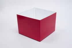 8 x 8 x 6 RED GLOSS HI-WALL GIFT BOX BASES *LIDS SOLD SEPARATELY*