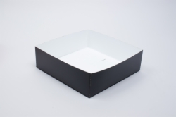 10 x 10 x 3 BLACK SWIRL HI-WALL GIFT BOX BASES *LIDS SOLD SEPARATELY*
