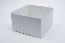 10 x 10 x 6 WHITE GLOSS HI-WALL GIFT BOX BASES *LIDS SOLD SEPARATELY*