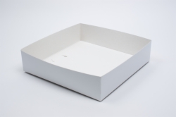 14 x 14 x 3 WHITE GLOSS HI-WALL GIFT BOX BASES *LIDS SOLD SEPARATELY*