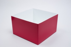 10 x 10 x 6 RED GLOSS HI-WALL GIFT BOX BASES *LIDS SOLD SEPARATELY*