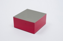 6 x 6 x 3 RED GLOSS HI-WALL GIFT BOX BASES *LIDS SOLD SEPARATELY*
