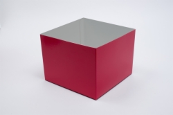 8 x 8 x 6 RED GLOSS HI-WALL GIFT BOX BASES *LIDS SOLD SEPARATELY*
