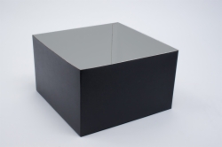 10 x 10 x 6 BLACK SWIRL HI-WALL GIFT BOX BASES *LIDS SOLD SEPARATELY*