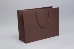 13 X 5 X 10 MATTE MOCHA EUROTOTE SHOPPING BAGS