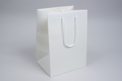 10 x 8 x 14 MATTE WHITE EUROTOTE SHOPPING BAGS