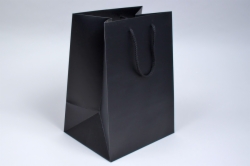 10 x 8 x 14 MATTE BLACK EUROTOTE SHOPPING BAGS