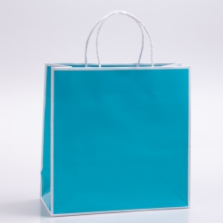 7 x 3 x 7 TURQUOISE PAPER SHOPPING BAGS