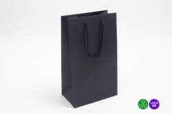 8 x 5 x 13 BLACK TEXTURED EUROTOTE SHOPPING BAGS