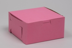 6 X 6 X 3 STRAWBERRY ONE-PIECE BAKERY BOXES