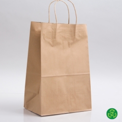 9 x 5.75 x 13.5 ECONOMY NATURAL KRAFT PAPER SHOPPING BAGS ***LIMITED AVAILABILITY***