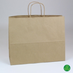 16 x 6 x 13 ECONOMY NATURAL KRAFT PAPER SHOPPING BAGS