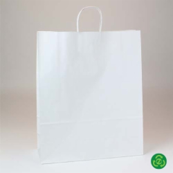 16 x 6 x 19.25 ECONOMY WHITE KRAFT PAPER SHOPPING BAGS ***LIMITED AVAILABILITY***