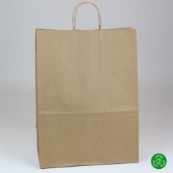 13 x 7 x 17.5 ECONOMY NATURAL KRAFT PAPER SHOPPING BAGS