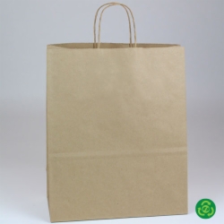 13 x 7 x 13 ECONOMY NATURAL KRAFT PAPER SHOPPING BAGS