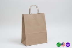 10 x 5 x 13 NATURAL KRAFT PAPER SHOPPING BAGS