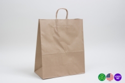 13 x 7 x 17 NATURAL KRAFT PAPER SHOPPING BAGS