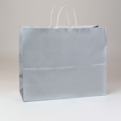 16 x 6 x 13 SILVER ULTRA GLOSS PAPER SHOPPING BAGS