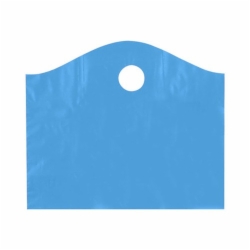 18 x 15 x 6 LAGOON BLUE FROSTED WAVETOP PLASTIC BAGS