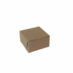 7 x 7 x 4 NATURAL KRAFT ONE-PIECE BAKERY BOXES