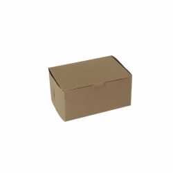 8 x 5.5 x 3 NATURAL KRAFT ONE-PIECE BAKERY BOXES