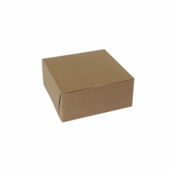 9 x 9 x 4 NATURAL KRAFT ONE-PIECE BAKERY BOXES