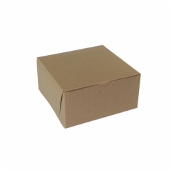 10 x 10 x 5 NATURAL KRAFT ONE-PIECE BAKERY BOXES
