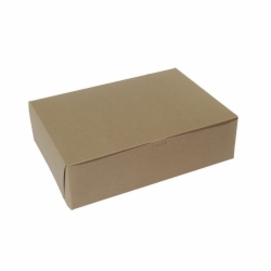 14 x 10 x 4 (1/4 SHEET) NATURAL KRAFT ONE-PIECE BAKERY BOXES