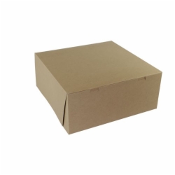 14 x 14 x 6 NATURAL KRAFT ONE-PIECE BAKERY BOXES