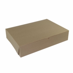 19 x 14 x 4 (1/2 SHEET) NATURAL KRAFT ONE-PIECE BAKERY BOXES