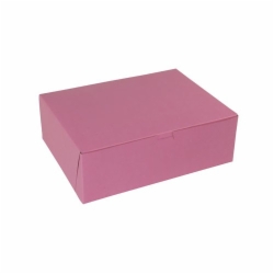 12 x 9 x 4 STRAWBERRY PINK ONE-PIECE BAKERY BOXES