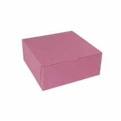 12 x 12 x 5 STRAWBERRY PINK ONE-PIECE BAKERY BOXES