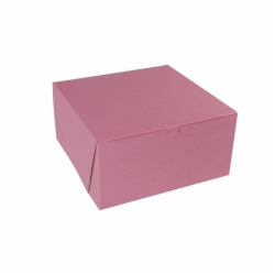 14 x 14 x 6 STRAWBERRY PINK ONE-PIECE BAKERY BOXES