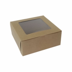 12 x 12 x 5 NATURAL KRAFT WINDOWED BAKERY BOXES