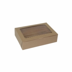 10 x 7 x 2.5 NATURAL KRAFT WINDOWED CUPCAKE BOXES