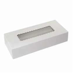 12 x 5 x 2 WHITE WINDOWED BAKERY BOXES