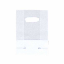 7 x 3.5 x 10.5 CLEAR FROSTED PLASTIC TOTE BAGS