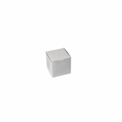 4 x 4 x 4 WHITE ONE-PIECE BAKERY BOXES