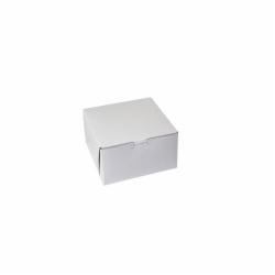 7 x 7 x 4 WHITE ONE-PIECE BAKERY BOXES