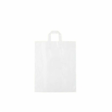 8 x 4 x 7 CLEAR FROSTED LOOP-HANDLE PLASTIC BAGS