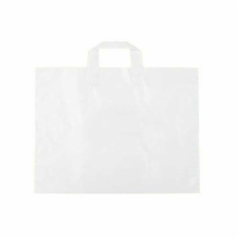 13 x 7 x 13 CLEAR FROSTED LOOP-HANDLE PLASTIC BAGS