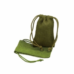 3 x 5 MOSS DRAWSTRING JUTE POUCHES